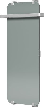 Полотенцесушитель электрический Allen Brau Infinity 100x44 с рейлингом 2.0 и креплением, серебро браш, артикул 00325644