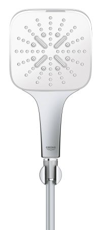 Душевой набор GROHE Rainshower SmartActive 130 Cube, 3 вида струй, белая луна (26589LS0), артикул 26589LS0