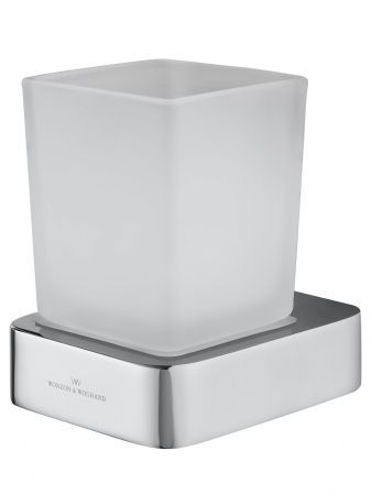 Стакан для зубных щеток с держателем WONZON & WOGHAND LOTTE, Хром (WW-8321), артикул WW-8321