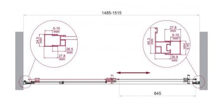 LUCE-BF-1-110-C-Cr Душевая дверь, артикул LUCE-BF-1-110-C-Cr