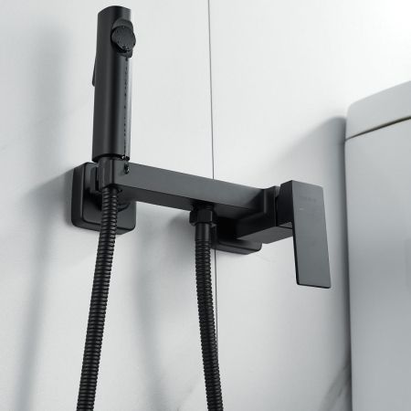Гигиенический душ со смесителем Shevanik S9605H-1, черный