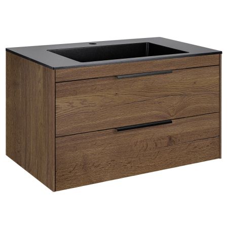 База под раковину Chiara 2D 800 подвесная, 2 выкатных ящика soft-close, T.Oak, артикул VMC-2C2800TO