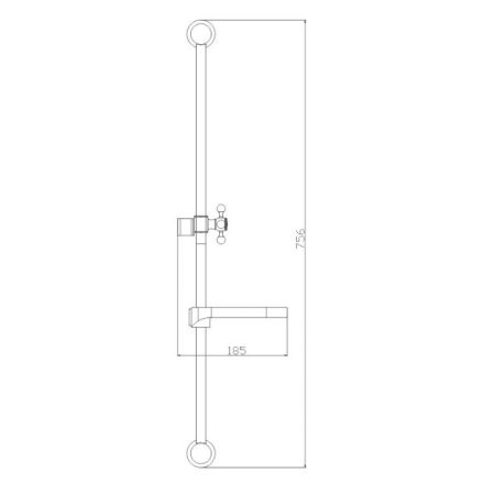 Душевая штанга Haiba HB8010, хром, артикул HB8010