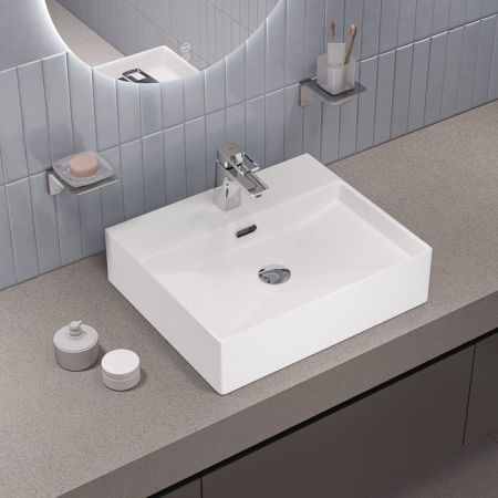 Умывальник накладной/подвесной, белый глянцевый, Bild, IDDIS, BILWS50i27, артикул BILWS50i27