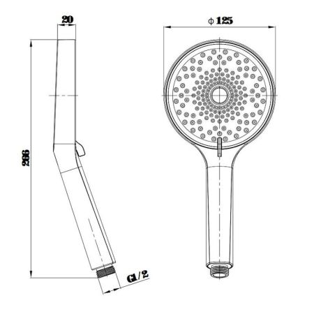 Лейка для душа Esko SSP120Gold, золотой сатин