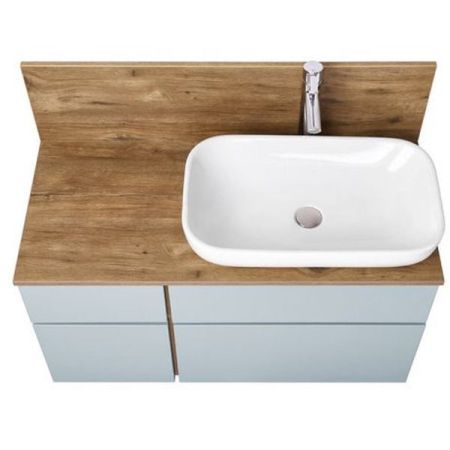 Тумба под раковину Акватон Мишель 100 1A244101MIX30 подвесная Дуб рустикальный Фьорд