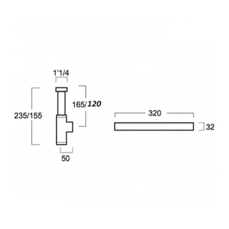 SIMAS Сифон цилиндрической формы для раковины,хром