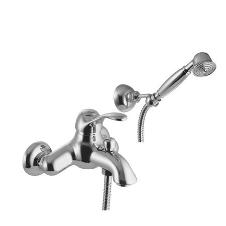 FIMA|Carlo Frattini Lamp Смеситель для ванны внешнего монтажа, с душевым комплектом, цвет хром, артикул F3304CR