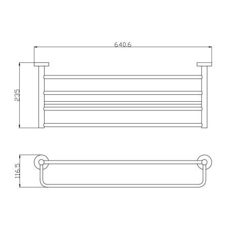 Полка для полотенец Rav Slezak COLORADO COA0704, хром, артикул COA0704