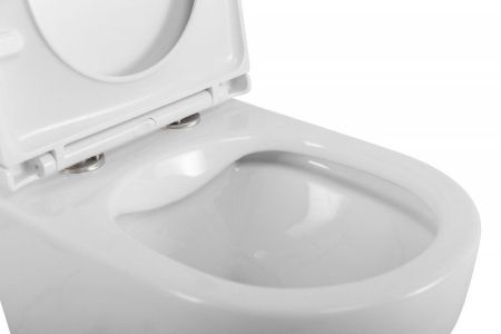 UNO Чаша унитаза подвесного c креплением и сиденьем дюропласт soft close BB3105CHR/SC, артикул BB3105CHR/SC