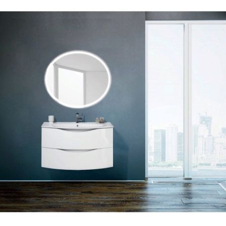 Зеркало BelBagno SPC-VST 75 с кнопочным выключателем с подсветкой, артикул SPC-VST-750-900-LED-BTN