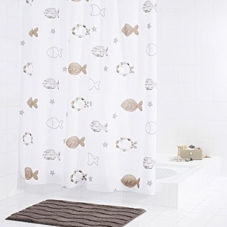 Штора для ванны Ridder Fishes 200х180 Бежевая, артикул 47819