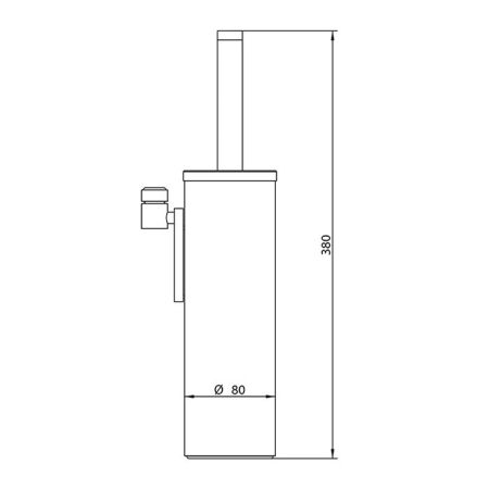 Bongio Pat Ершик туалетный подвесной, 380x80 мм, цвет хром, артикул 21025/PCR