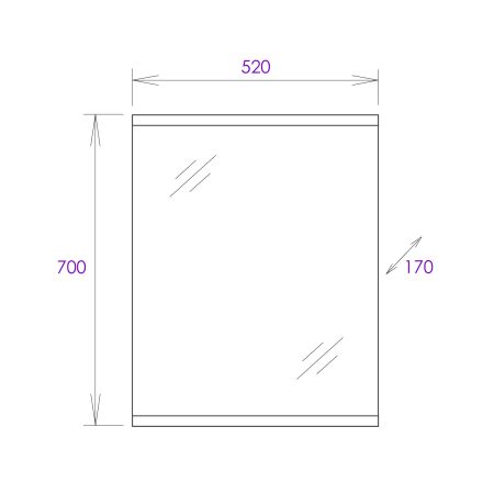 Зеркало Onika Крит 52 белое