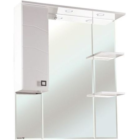 Зеркало со шкафом Bellezza Джулия 85 L 4611214002016 с подсветкой L Белое, артикул 4611214002016