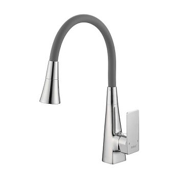 Смеситель для кухни с гибким изливом и режимом душ Haiba HB73823, хром