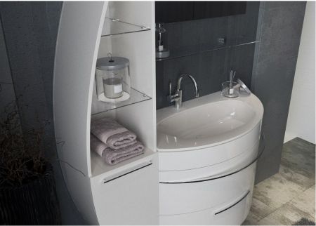 Шкаф-пенал De Aqua Эскалада RS0 L белый, артикул 00167340