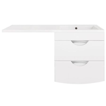 Тумба подвесная "Жасмин 2 60" (2 ящ.), Космос 120, Люкс белая, PLUS, артикул ЛС-00000577