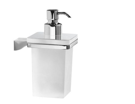 Gedy Glamour, настенный стеклянный дозатор c металлической помпой, цвет хром, артикул 5781(13)