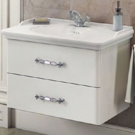 Тумба с раковиной Comforty Неаполь 80 4147564 подвесная Белый глянец, артикул 4147564