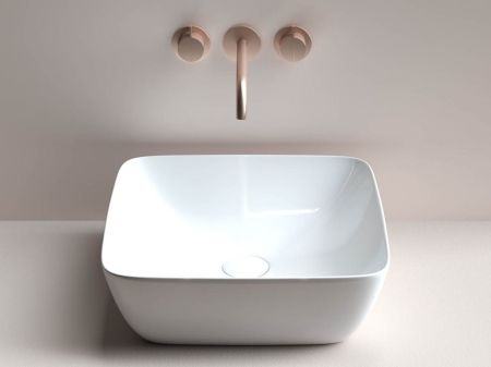 Умывальник чаша FORM накладная квадратная 410*410*145мм CN2002, артикул CN2002