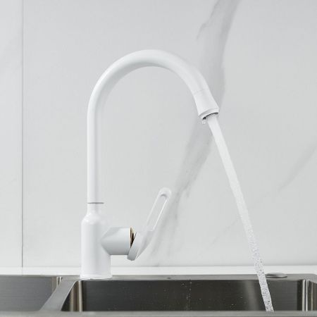 Смеситель для кухни Raffine F103C, белый, артикул F103C