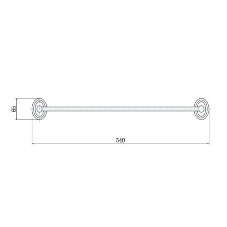 Полотенцедержатель FASHUN A1501-1, хром, артикул A1501-1