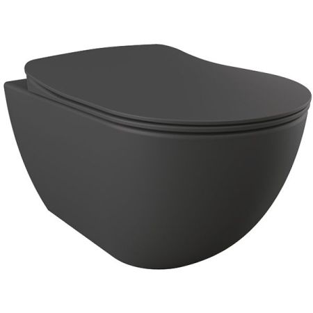 Унитаз Creavit Free FE322-11BM00E-0000 подвесной Базальт без сиденья, артикул FE322-11BM00E-0000