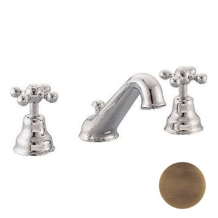 CISAL Arcana Ceramic Смеситель для раковины на 3 отверстия с донным клапаном, цвет бронза, артикул AC00102027