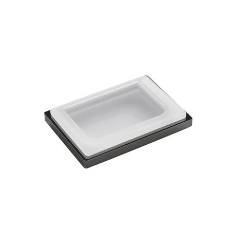 Colombo Look Мыльница, настольная, цвет: PVD графит полированный/матовое стекло, артикул B1640.GL-VAN