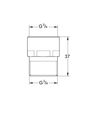 Переходник для шланга GROHE Eggemann, хром (41001000), артикул 41001000