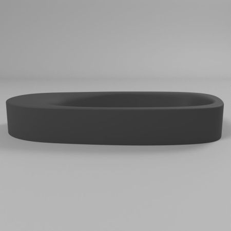 Умывальник WHITECROSS Moonstone F 70x35 (черный мат) иск. камень, артикул 0732.070035.201