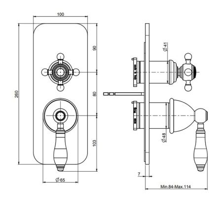 Fima Carlo Frattini Herend Смеситель для душа, встраиваемый, на 2/3 выхода, цвет: золото, артикул F5409X6OR