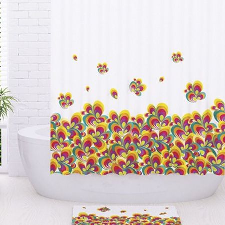 Штора для ванны WasserKRAFT Leine SC-50101 Цветы, артикул SC-50101