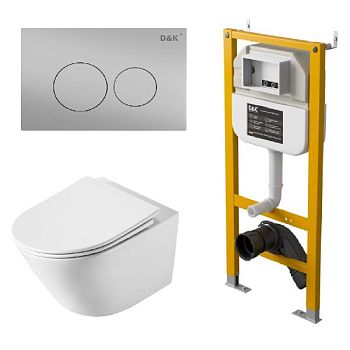 Комплект DQ унитаз DT1476516, инсталляция DI8050127, клавиша смыва DB1529002.2 (DS1471604)