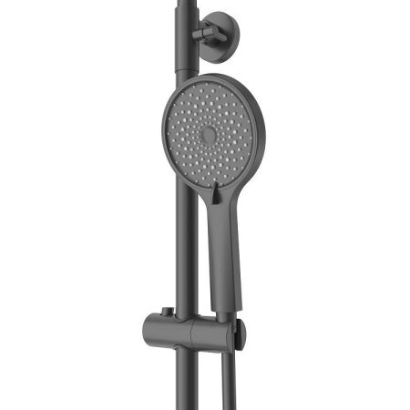 STYLUS-CD-NOP Душевая стойка со смесителем, черный матовый, артикул STYLUS-CD-NOP