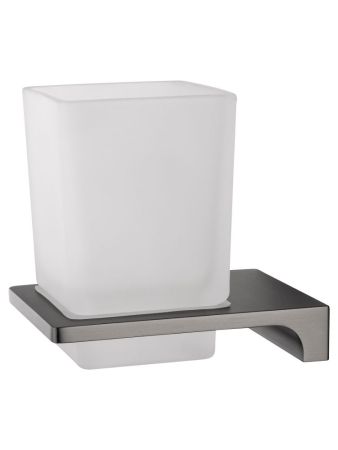 Стакан для зубных щеток с держателем WONZON & WOGHAND ECLIPSE, Темный графит (WW-9121-BGM), артикул WW-9121-BGM