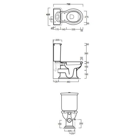 SIMAS Lante Унитаз моноблок с горизонтальным сливом, цвет белый, артикул LA08bi