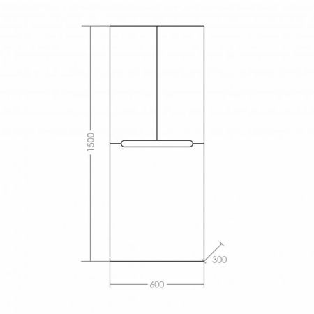 Шкаф-пенал "Лондон 60" б/к подвесная, артикул 524005