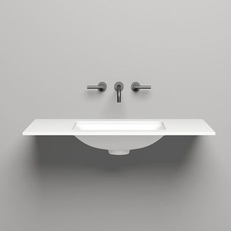 SALINI Столешница 1000х500х15 мм, из материалв S-Stone, цвет белый матовый