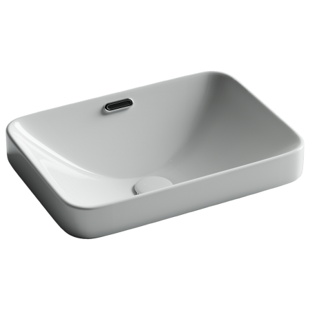 Раковина встраиваемая сверху Ceramicanova Элемент (Element) с отверстием слива - перелива прямоугольной формы 460x330x170 мм цвет белый арт. CN6078, артикул CN6078