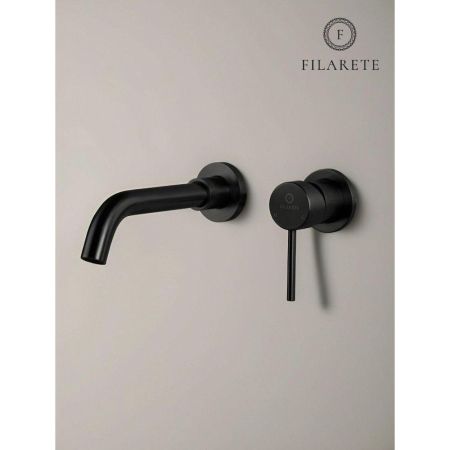 Смеситель для раковины встраиваемый FILARETE Roun FL4020BL, черный