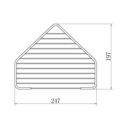 Полка металлическая угловая FASHUN A335-2, хром, артикул A335-2