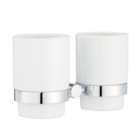 Стакан для зубных щеток Iddis Mirro Plus MRPSBC2i45 Хром Белый, артикул MRPSBC2i45