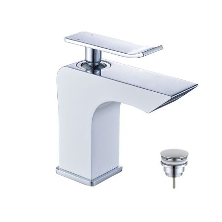 Смеситель для раковины Lemark Contest LM5806CW Хром Белый, артикул LM5806CW