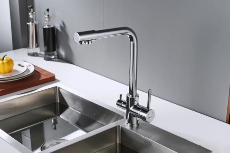 Смеситель для кухни с подключением фильтра Shevanik S328, хром