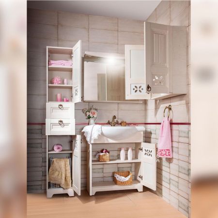 Комплект мебели для ванной Бриклаер КАНТРИ 80KP, бежевый, артикул КАНТРИ 80KP