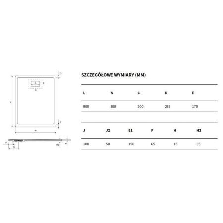 Поддон EXCELLENT Lavano 80x90 см (черный), артикул BREX.1103.090.080.BLN
