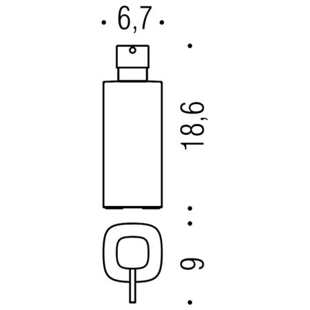 Colombo Trenta Дозатор для жидкого мыла, настольный, цвет: чёрный матовый, артикул B9341.NM
