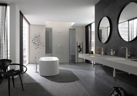 Смеситель для ванны GROHE Essence однорычажный, напольный монтаж, никель матовый (23491EN1) Смеситель для ванны GROHE Essence однорычажный, напольный монтаж, никель матовый (23491EN1)